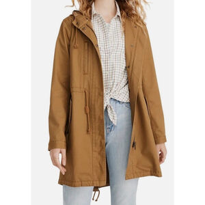 Madewell Fishtail Anorak Hooded Jacket in Classic Desert size L